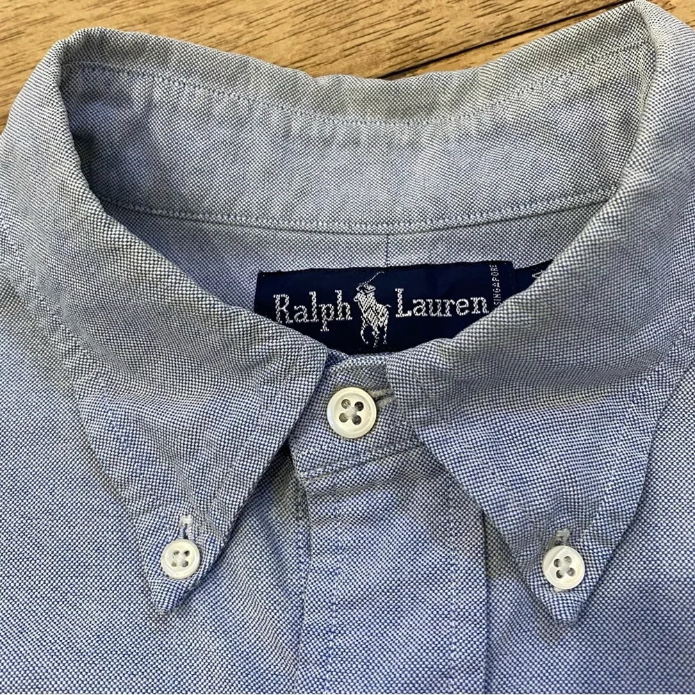 Polo by Ralph Lauren Men’s Size‎ 161/2-34 Blue Iconic Oxford Shirt